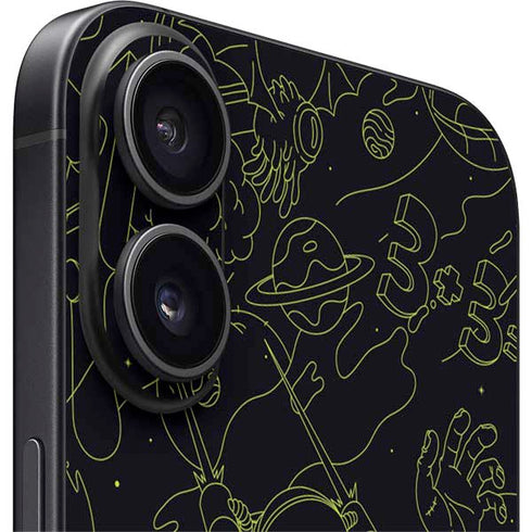 Adult Swim Rick and Morty Portal Travel iPhone 16 Plus Skin